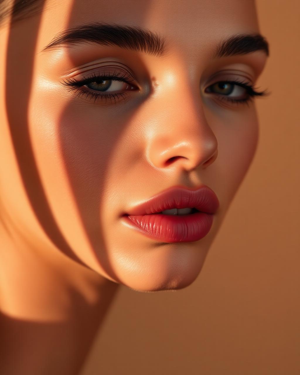 Close-up of natural lip and jawline definition after treatment in Scottsdale